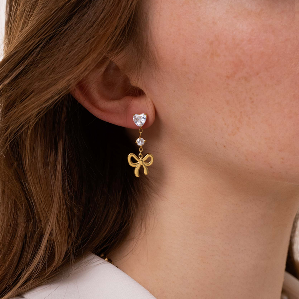 Tassel Stud Earrings With Rhinestones Inlay