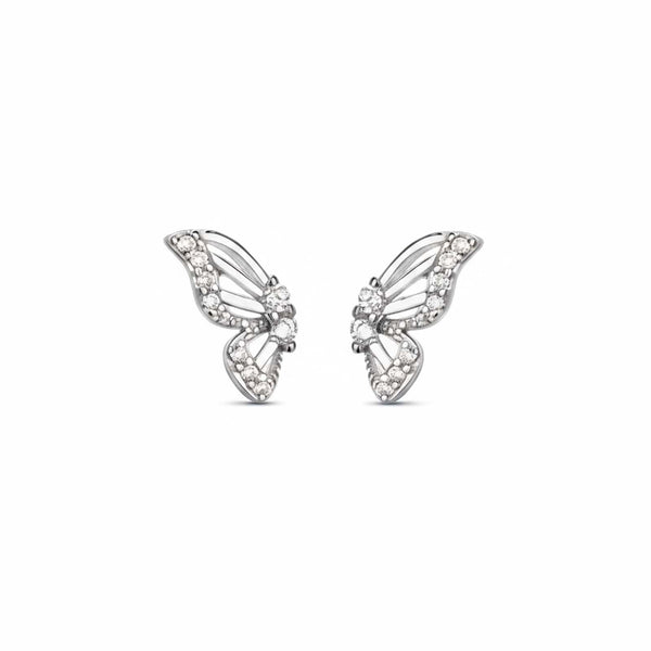925 Sterling Silver Butterfly Earrings Stud
